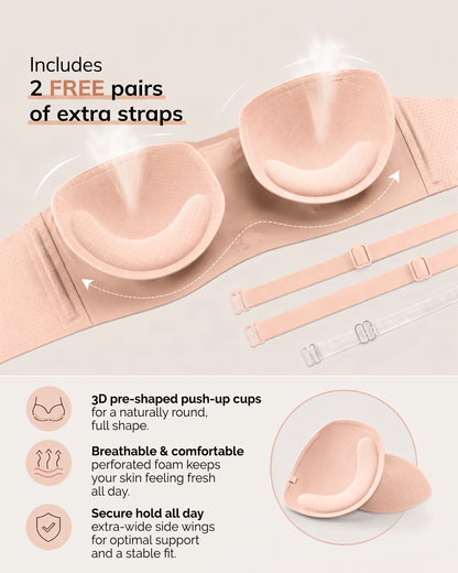 Stella Strapless Comfort Bra – includes 2 free pairs of extra straps